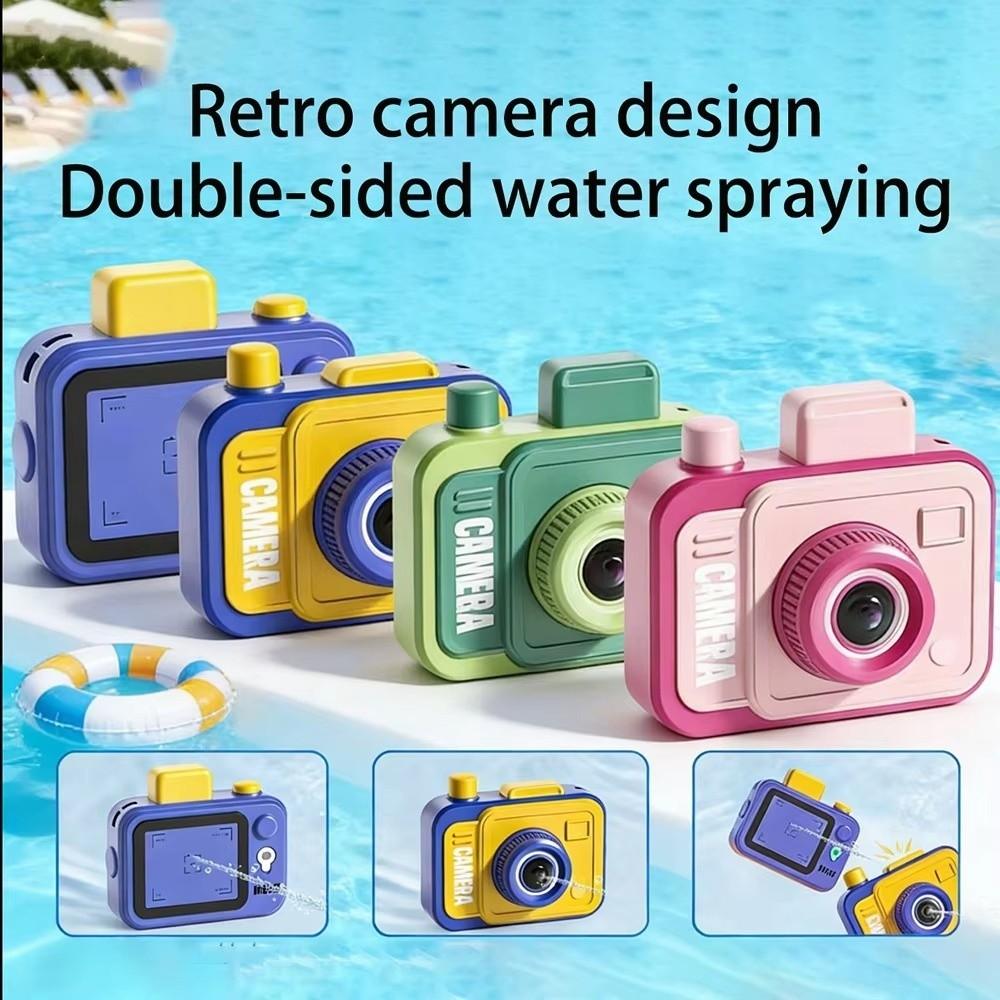 Double-sided Camera Water Blaster Front & Rear Nozzles Squirt Toy Prank Water Toy Outdoor Play