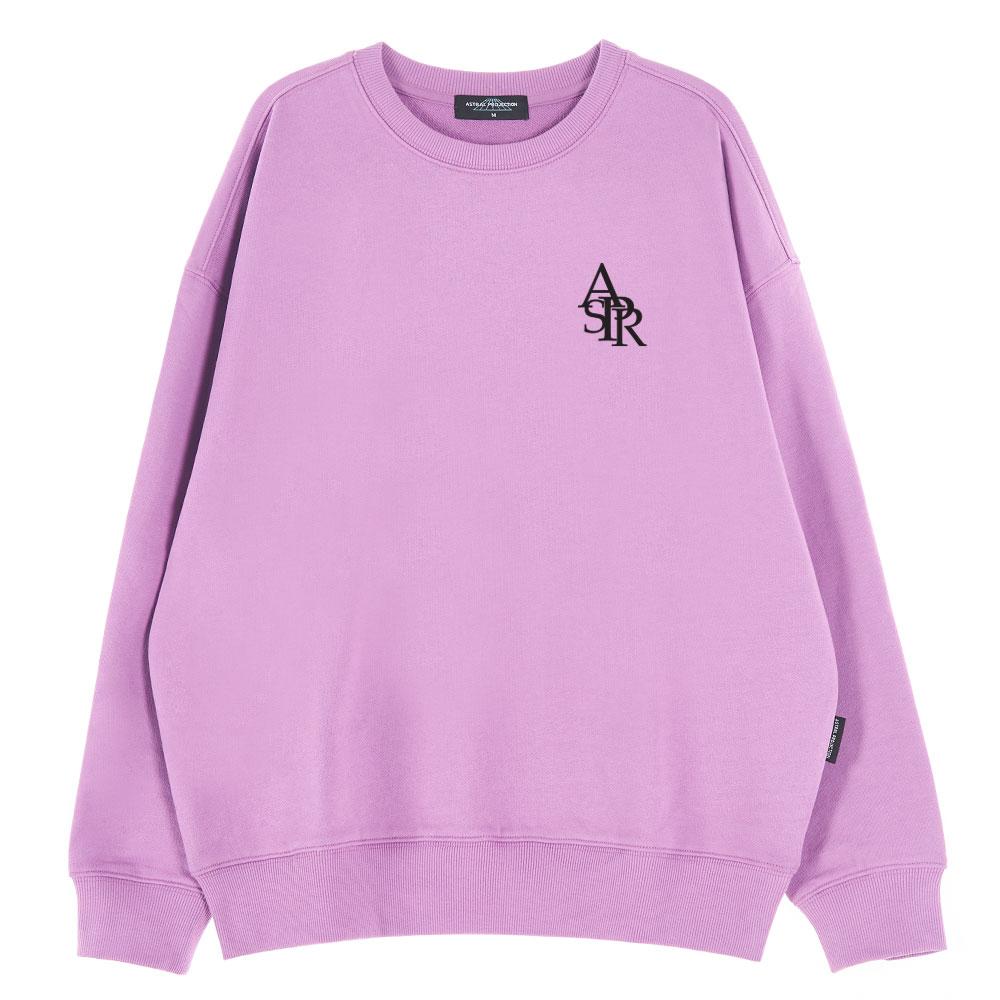 ASTRAL PROJECTION Oversized Drop Shoulder Symbol Logo Sweatshirt_Violet