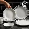 2 Pack 8.5 Inch Salad Plates Vitrelle Glass Durable Stackable Bistro Plates Microwave Dishwasher Safe Outdoor Dining