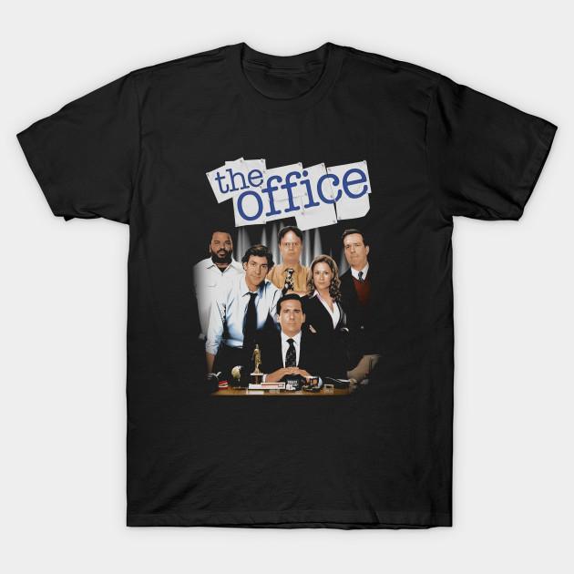 Herren Schwarzes T-Shirt mit Aufdruck The Office No-Cut Transferpapier Druck Baumwoll-T-Shirt