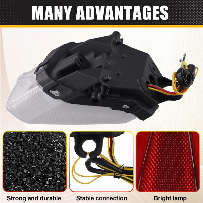 Motorcycle Taillight Rear Brake Turn Signal Integrated Tail Light For Suzuki GSXR1000 GSXR1000R 2017-2026