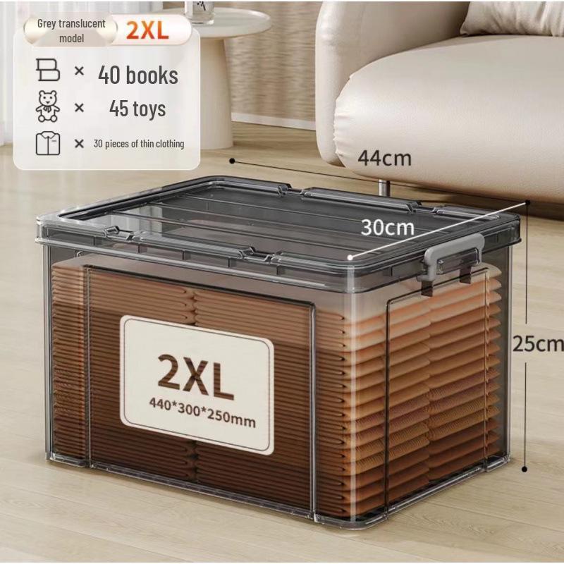 Transparent Large Capacity Storage Box for Clothes, Toys, Snacks