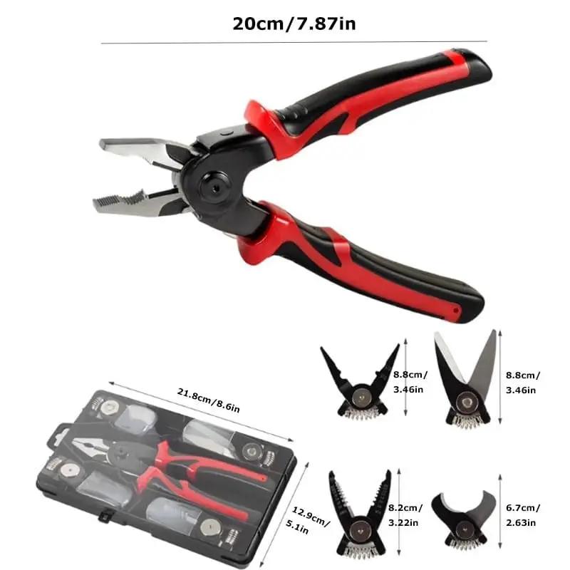 Professional Electrician Pliers Wire Crimper Stripper with Cable Cutter Multifunctional Tool