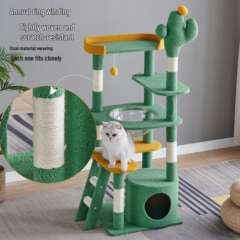 Cactus Cat Tree with Condo & Scratching Post