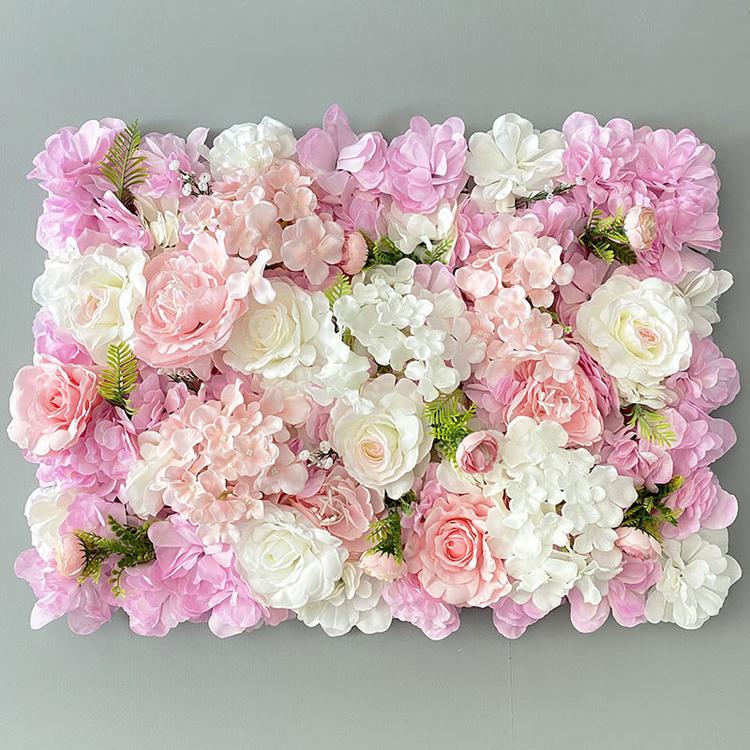 Simulated Rose Plant Silk Rose Flowers Wall Panel 3D Artificial Flower Background Wall Home Decor Wedding Party Bridal Shower