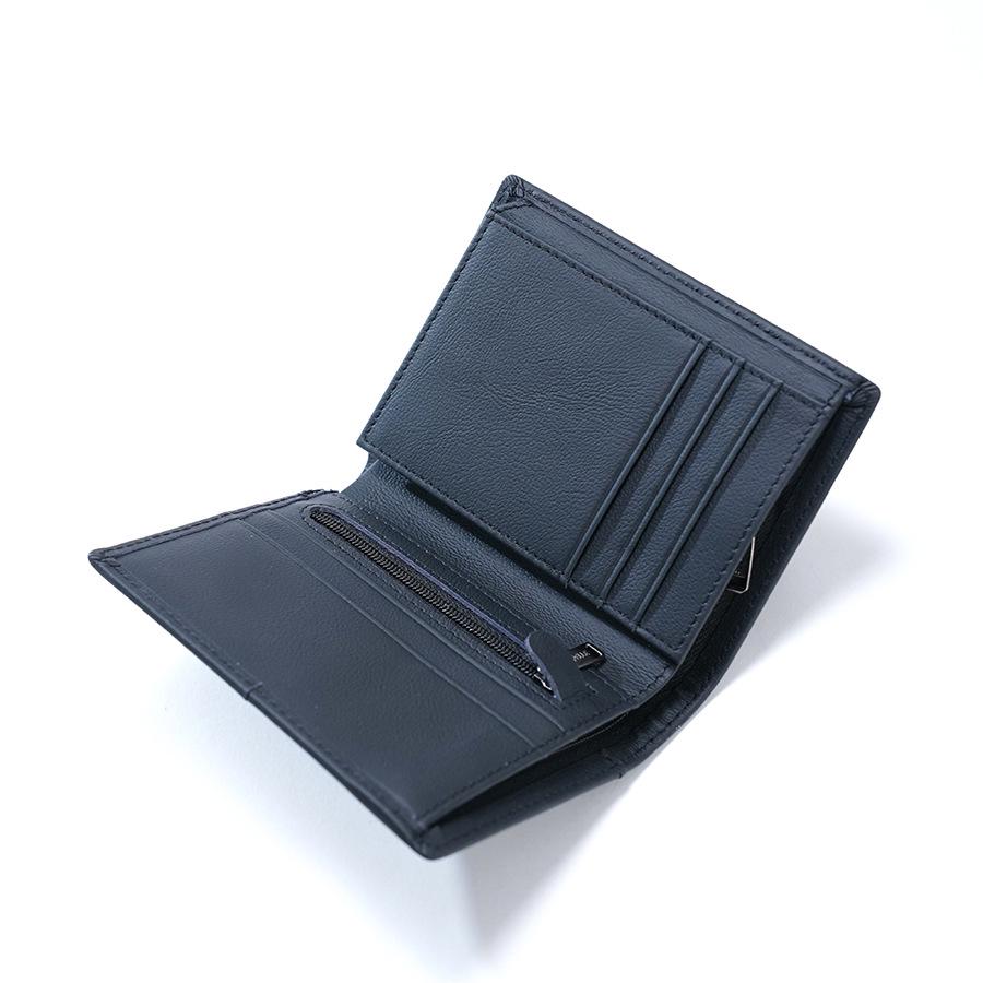 Men's RFID Genuine Leather 3-Fold Wallet with Zipper Coin Purse and Card Holder.