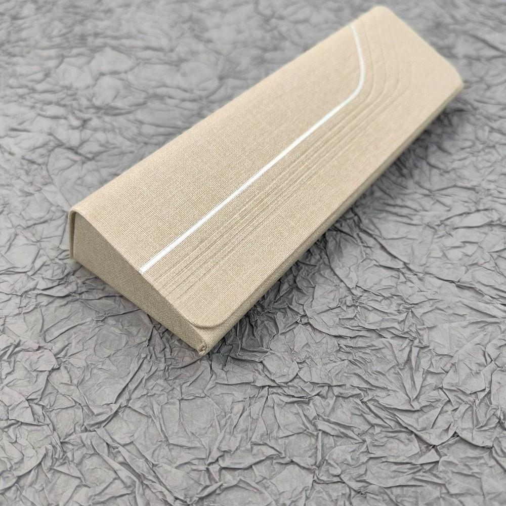 

Hard Shell Eyeglasses Case PU Leather Foldable Glasses Box Retro Triangular Sunglasses Case
