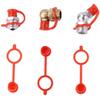 80PCS M6 M8 M10 Red Polyethylene Plastic Dust Cover Cap Cover Assortment Kits for Oil Grease Zerk Fitting
