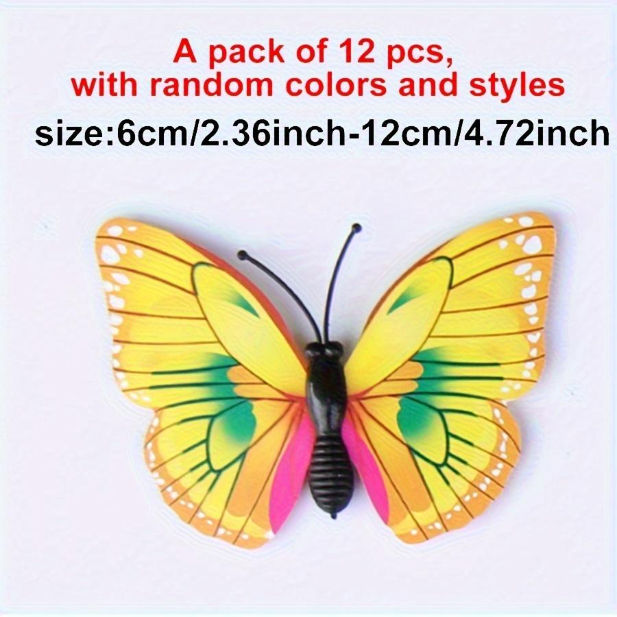 12pcs/Pack Color Mini Butterfly Magnetic Refrigerator Sticker Kitchen Living Room Decoration Wall Stickers DIY Creative ZSY