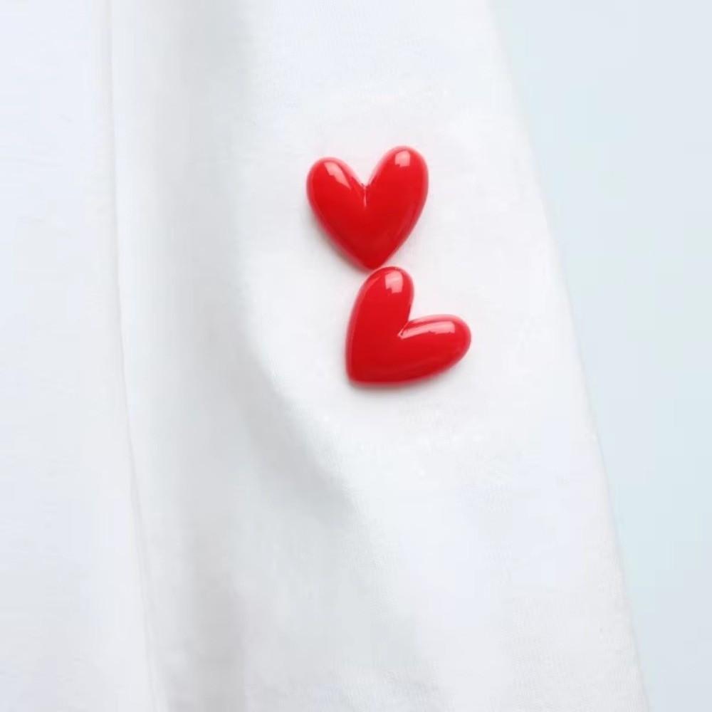Sweet Love Lapel Pin DIY Jewelry Accessories Lover Gift Red Heart Badge Pin  Clothes Accessory
