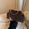 Polka Dot Ladies Evening Clutch Purse Clip Closure Retro Female Handbag  Dinner Party