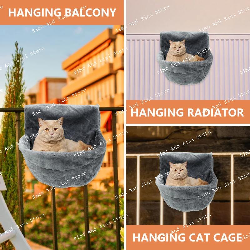 hanging bed radiator bed removable hammock pet beds with metal frame luxury warm fleece basket for cats accessories
