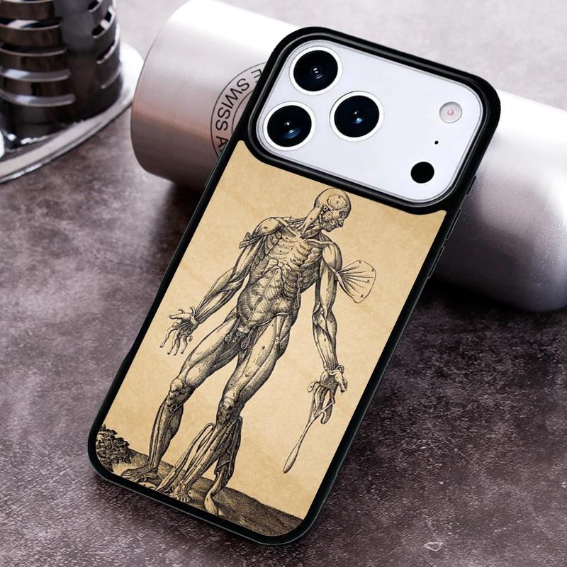Medical Human Anatomy Soft Phone Case for iPhone 17 16 15 Pro Max Air 14 13 12 11 Plus Shockproof Capa Cover