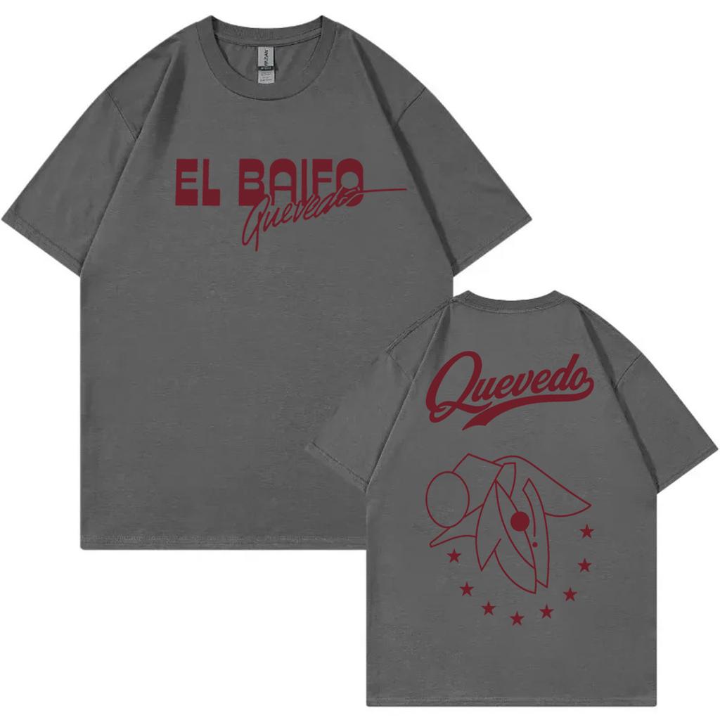 Rapper Quevedo 2026 New Album El Baifo Print T Shirt High Quality Fashion Oversized Tshirts Unisex Unisex Casual 100cotton Tshirt