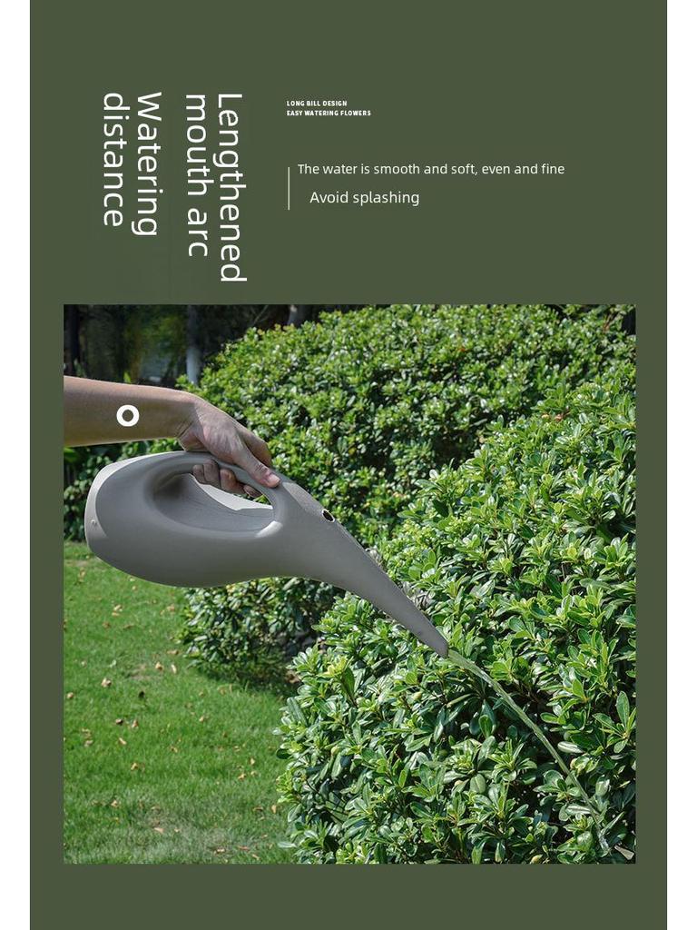 Ciemnozielona konewka z długą wylewką i butelką ze spryskiwaczem, duża pojemność do roślin ogrodowych i domowych