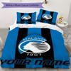 Set Copripiumino con Nome Personalizzato Modello Atalanta BC Federa Decorazione per la Casa Regalo di Compleanno (1* copripiumino+2*federe senza imbottitura)