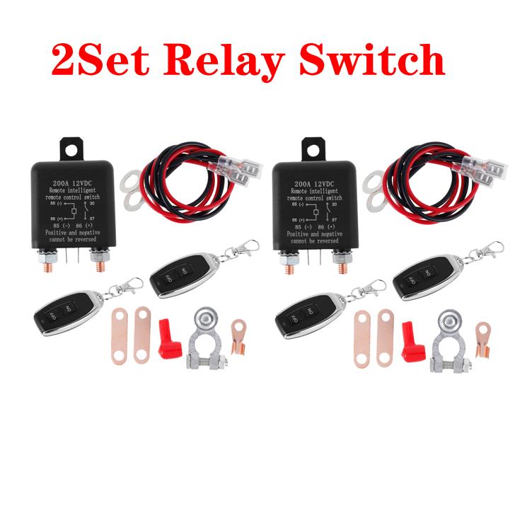 Remote Control Battery Disconnect Switch 12V Car Battery Disconnect Relay Camping Trailer SUV Truck Compact Battery Isolator