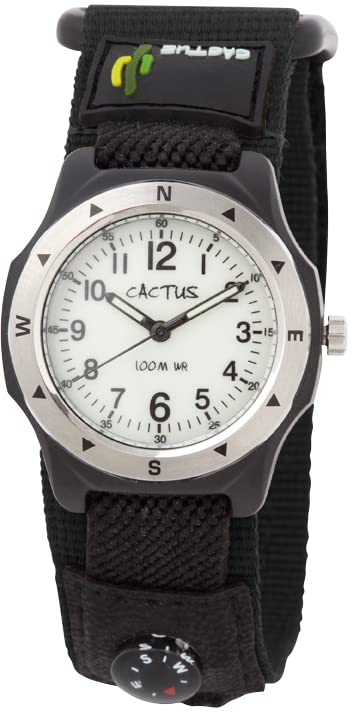 

Cactus Wristwatch with Luminous Dial, 10 ATM Water Resistance, and Simple Compass