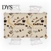 Dining Table Cover Waterproof Wrinkle Free Flax Coffee Pattern Cloth Printed Vintage Versatile Linen for Home