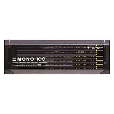 Tombow Premium 9H MONO 100 Struktur mit für Zeichenarbeiten und 1 Bleistifte, (Hochdichte Ultrafeine Partikel), Zeichnung, Dutzend, MONO-1009H
