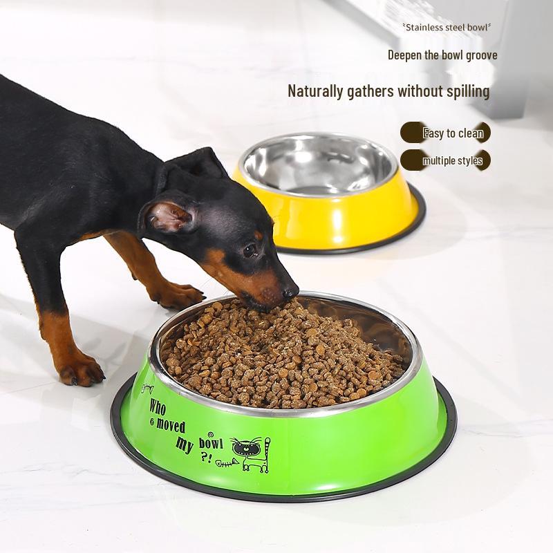 Stainless Steel Non-Slip Pet Bowl for Cats & Dogs