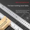 1pcs Stainless Steel Ruler With Adjustable Scriber Block Measuring Tool Hand Tool For Household Woodworking Use