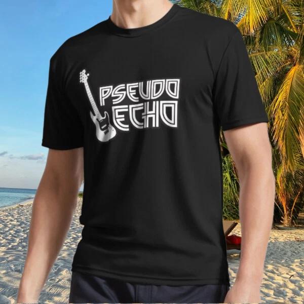 New Shirt Pseudo Echo guitar black and white Active T-Shirt Funny Size S to 5XL S
