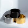High Quality Brushed Ring For Men Stainless Steel 12mm Wide Bulky Punk   Male Band Jewelry Accessories