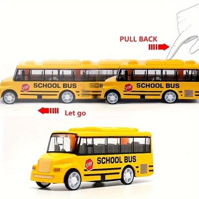 School Bus Alloy Model Car, Pullback Bus Toy Car, Boys' Car Decoration Gift