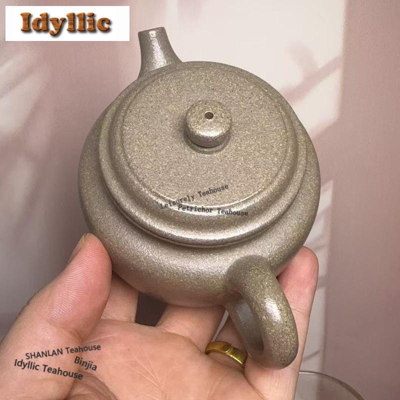160ml Luxury Yixing Purple Clay Teapots Handmade De Zhong Pot Raw Ore Green Section Mud Kettle Chinese Zisha Tea Set Supplies