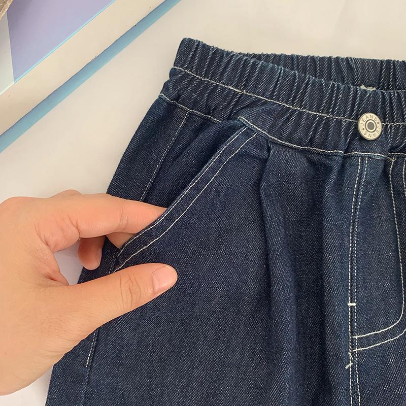 Boys' Autumn Loose Fit Breathable Denim Pants - Casual Versatile Street Style