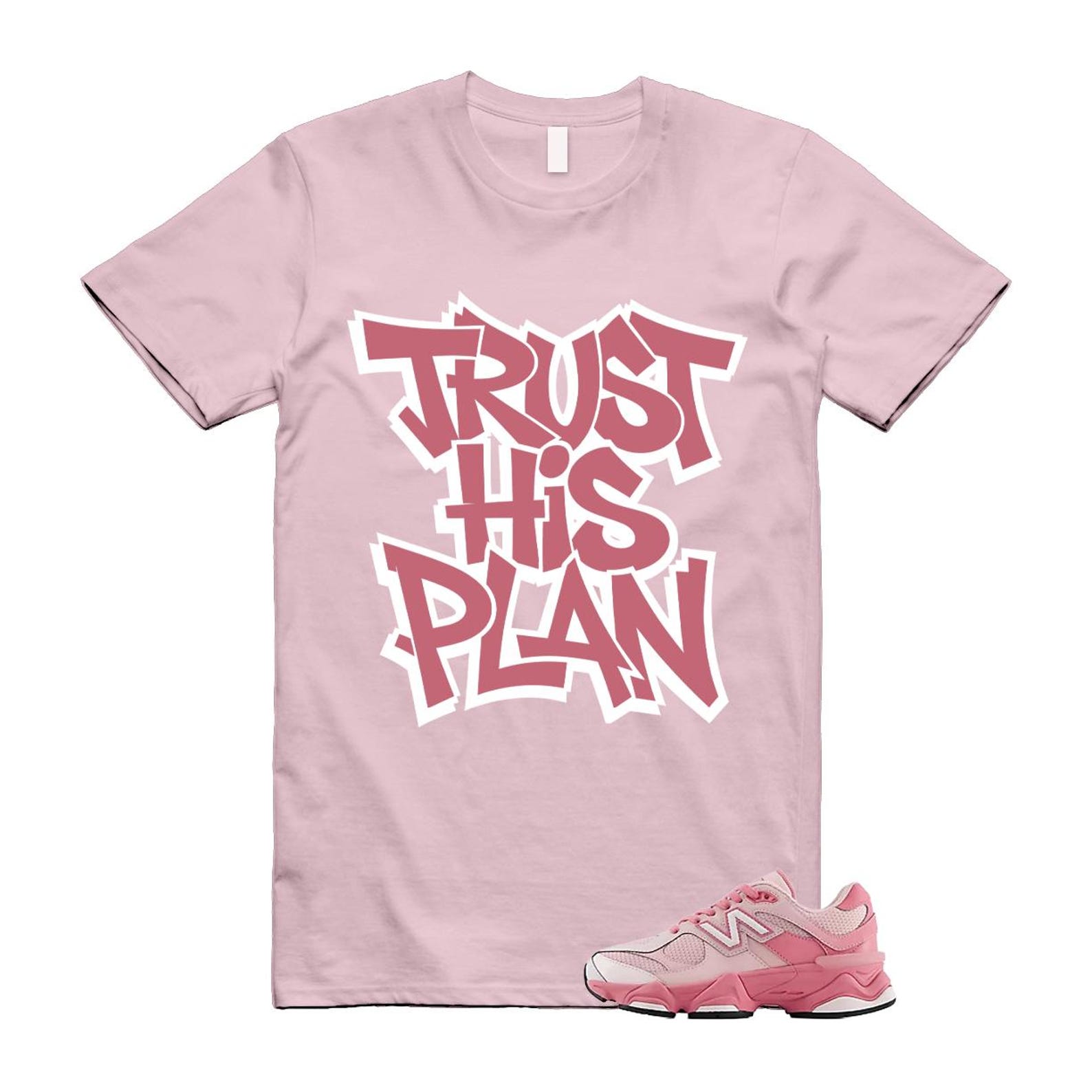 9060 Lace Pink Salt Eraser White T Shirt Match PLAN 3XL