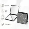 Foldable Design Pocket Mirror Lightweight Foldable Mirror Sparkling Square Mirror  Vanity Table Use