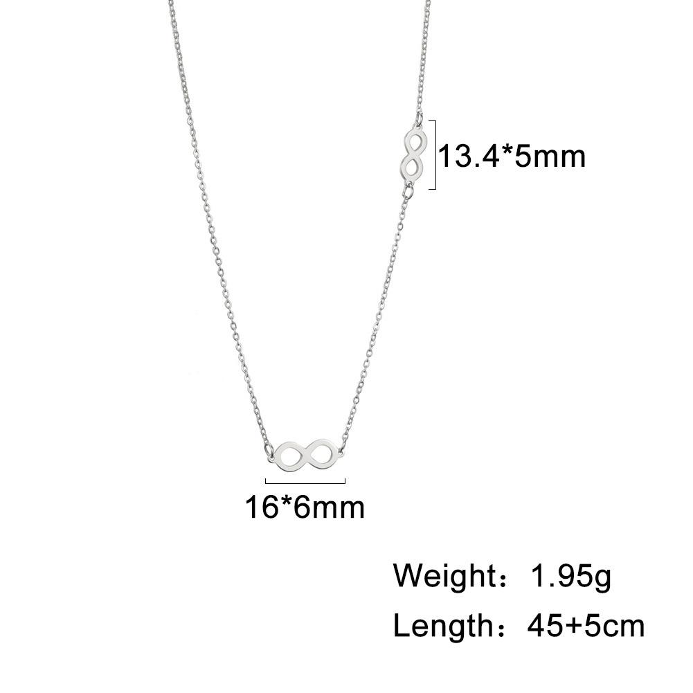 Geometric Round Heart Choker Necklace for Women Stainless Steel Minimalist Simple Clavicle Neck Chain Jewelry
