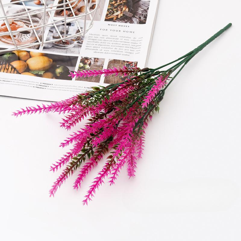 

Пластиковый искусственный цветок лаванда поддельный цветочный горшок украшение имитация водного растения свадебное украшение реквизит five-pronged lavender красный/фиолетовый