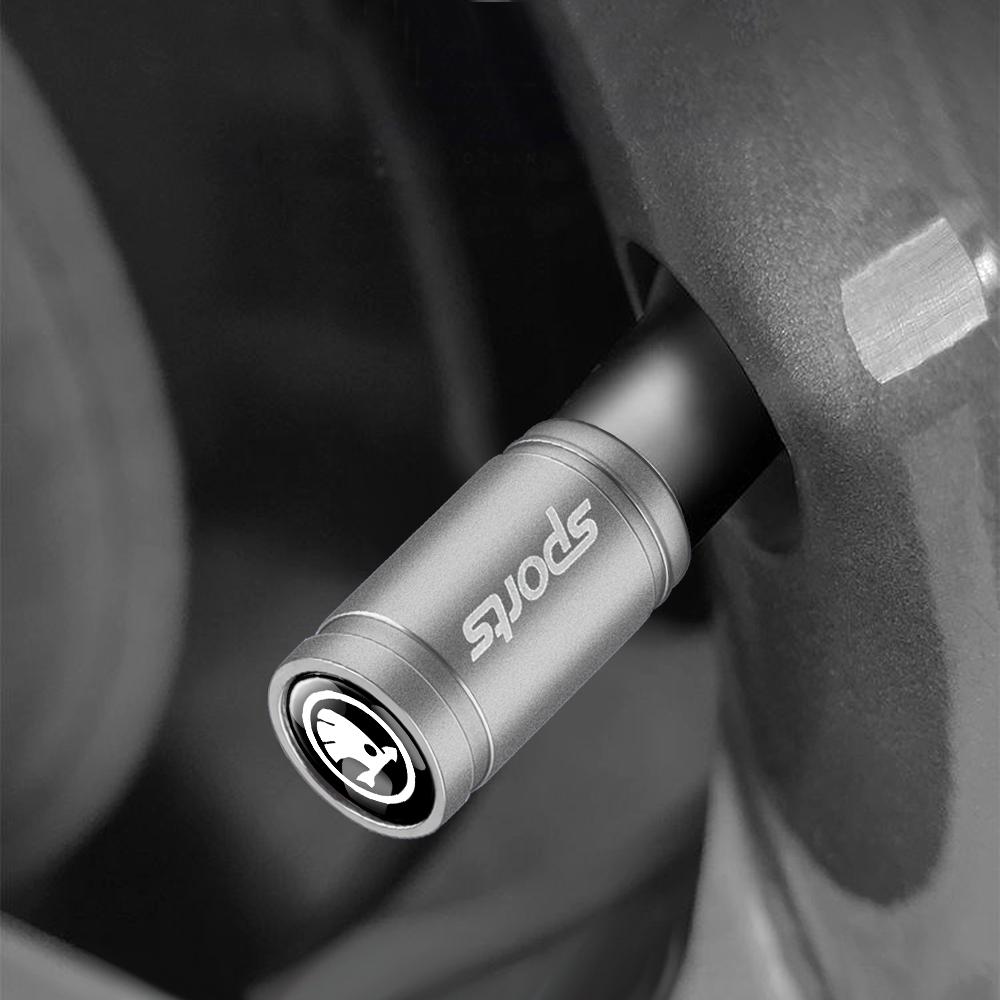 2025 New Car Wheel Tire Valve Cap Tyre Rim Stem Cover Moto Truck For Skoda Octavia Fabia Rapid Yeti Superb A5 A7 VRS VII Auto Ac