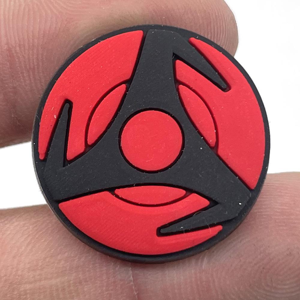 

Аніме Sharingan Flower Shoe Buckle Декоративний аксесуар - м яке садове взуття з ПВХ 6