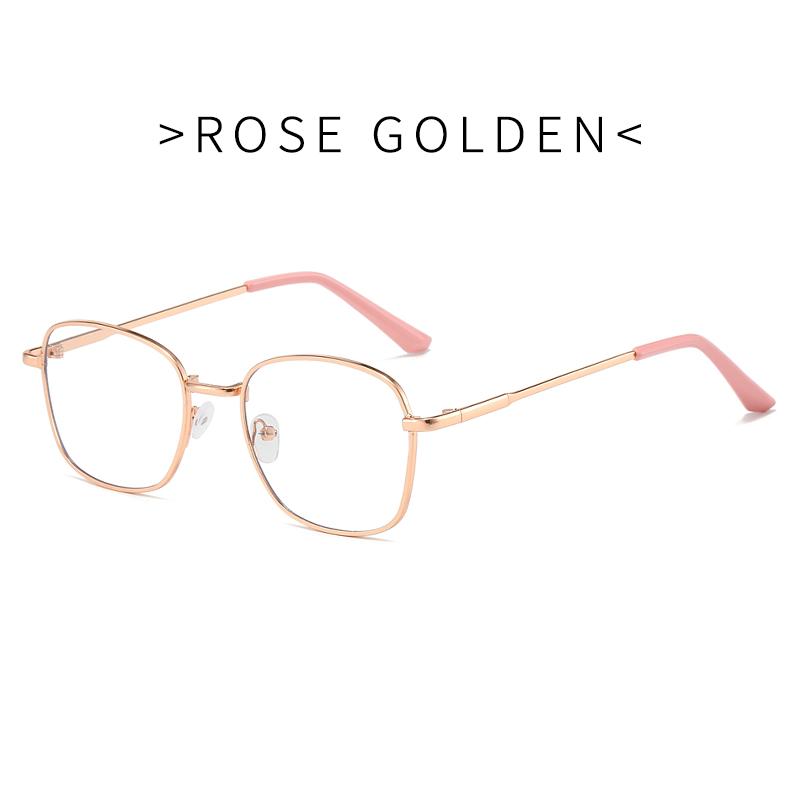 Square-framed Metal Glasses Women Men High Quality Luxury Eyewear Business Driving Female Male Blue Light Blocking Glasses