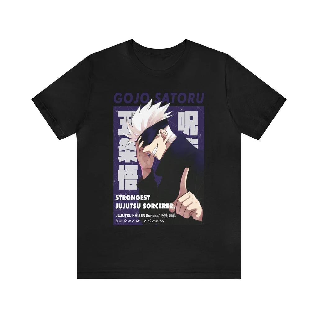 Jujutsu Kaisen T Shirt  Gojo Satoru Anime Men's Summer Cotton Women Tee Streetwear Casual Tops Oversized Classic Clothing Couple