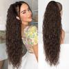 Peruca Rabo de Cavalo Cabelo Crespo Ombré 30 Polegadas Longa Ondulado Cacheado Natural Extensão Rabo de Cavalo Cordão Loiro Onda d'Água Resistente ao Calor