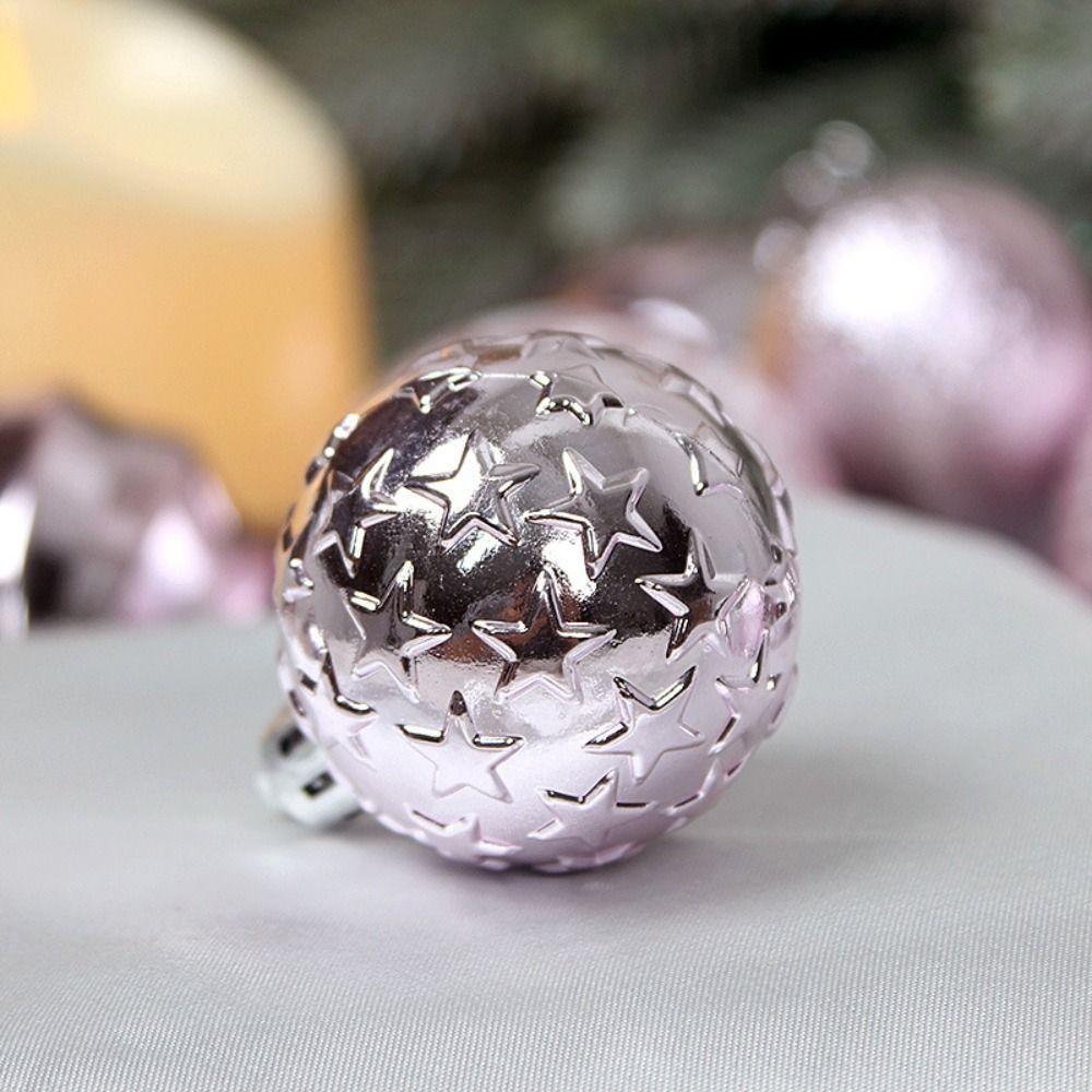 

100pcs 3/4/6CM Christmas Ball Set Shatterproof Hanging Ornament Party срібний