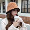 Black Bucket Hat Female Ins Internet Celebrity Knitted Basin Hat Autumn and Winter Season Versatile Face Small Face Cover Fisherman Hat