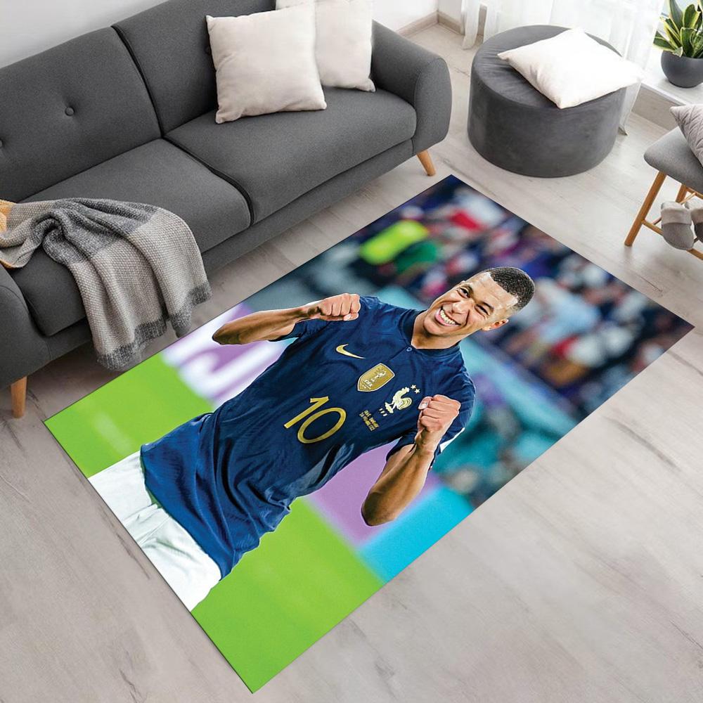 Star Player Kylian Mbappé Floor Mat Perfect for Bedrooms Living Rooms Decorate room Entryway Anti-slip Rug Anime Office Decor