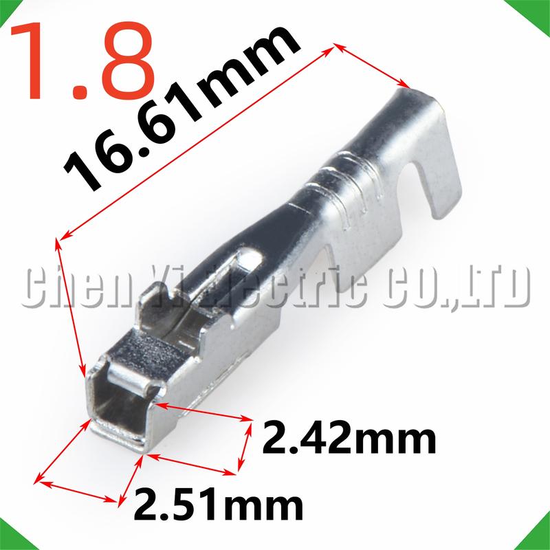 50 Pcs 1.0 1.8 Mm Male or Female Wire Crimp Pins For 175265-1 175269-1 Sheath Automotive Connectors Wire Harness Plug