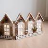 User Friendly Wooden Christmas Tree Fence With Low Voltages LED Lighting Shop Window Christmas Props For Indoor Outdoors