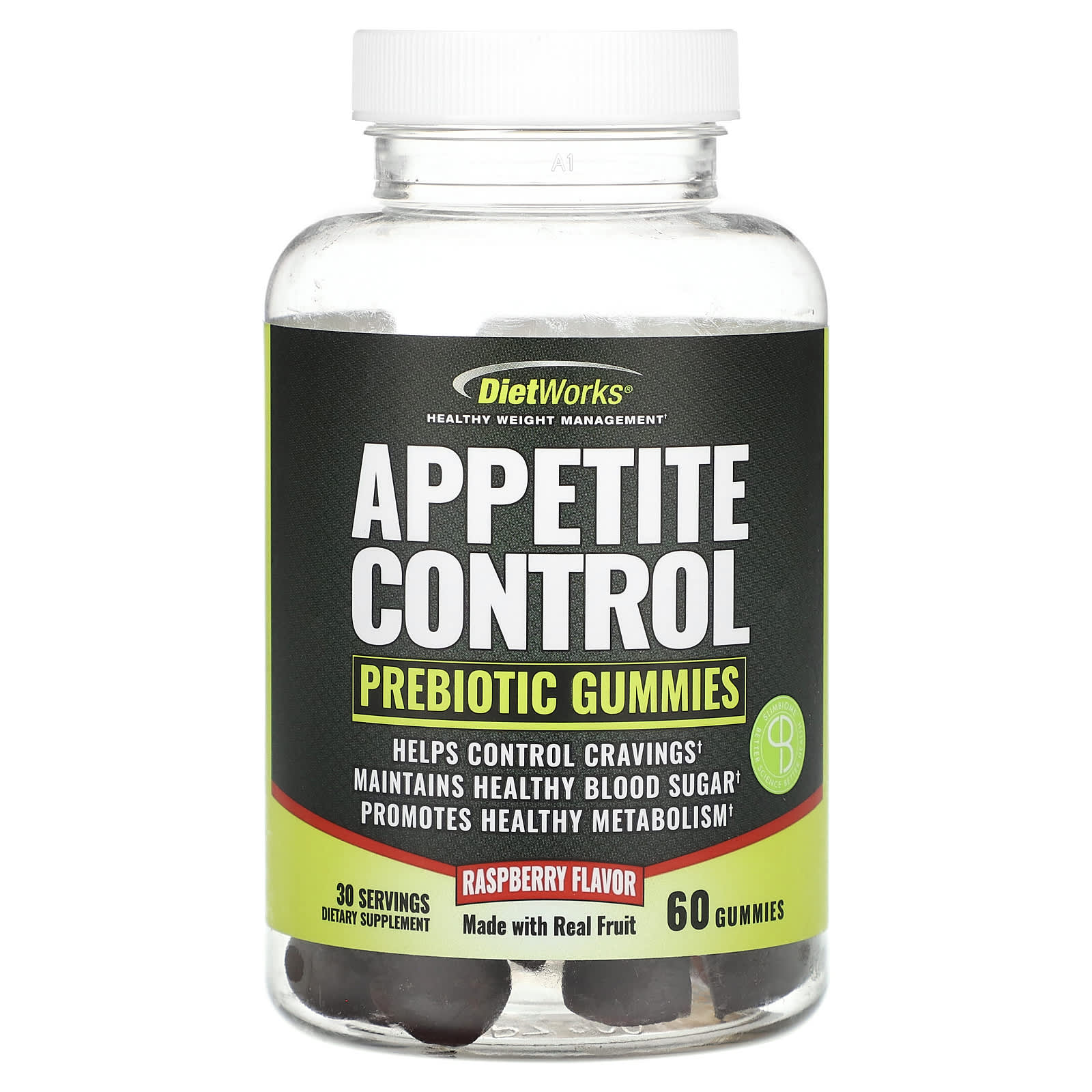 

Appetite Control, Prebiotic Gummies, Raspberry, 60 Gummies