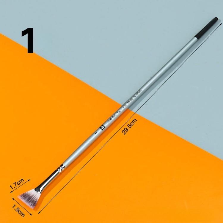 

Нейлоновий Волосся Риб ячий Хвіст Віялоподібний Акварельний Крейда Акриловий Пензель Вступний Іспит Мистецтво Вишневий Цвіт Віялоподібний Пензель