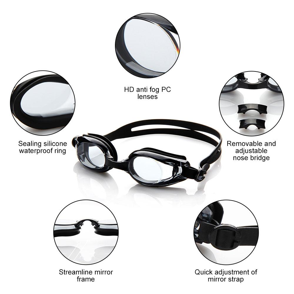 Optyczne Gogle Pływackie Krótkowzroczne Gogle do Pływania Mężczyźni Kobiety Krótkowzroczność Basen Zatyczki do Uszu Wodoodporne Okulary Pływackie Przeciwmgielne Ochrona UV