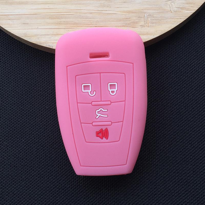 Silikon Auto Schlüsselhülle Case Schale für Baic BJ40 PLUS EX5 EU5 EC5 bj80 4-Tasten Smart Key Auto Zubehör