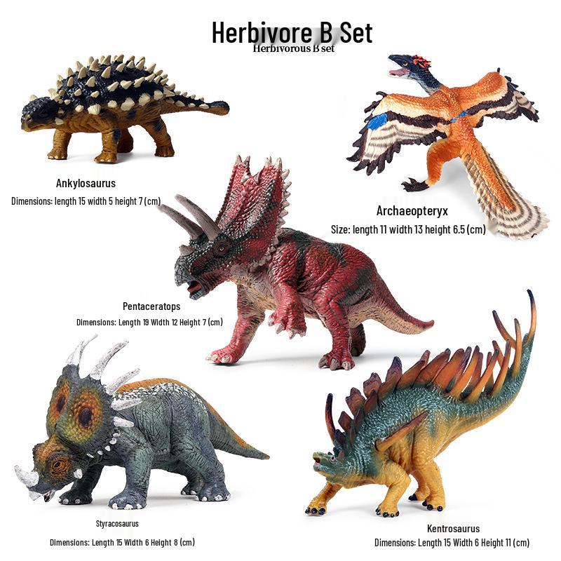 Jurassic Dinosaur Models: Spinosaurus, T. Rex, Triceratops & Stegosaurus